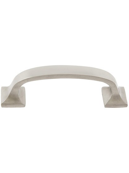 Small New York Cabinet Pull - 3 inch Center to Center in Satin Nickel.